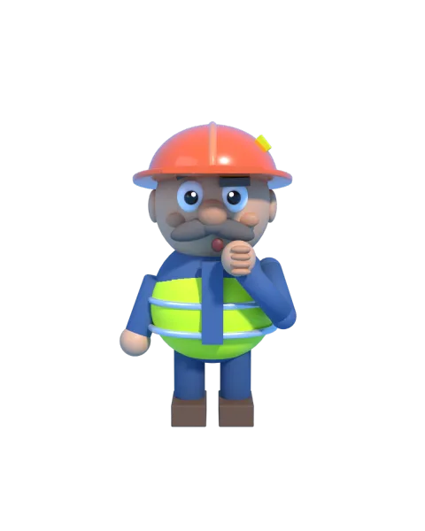 Hank, a cartoon foreman, with one eyebrow raised like he is asking a question